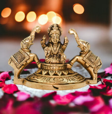 Gaj Lakshmi ji brass