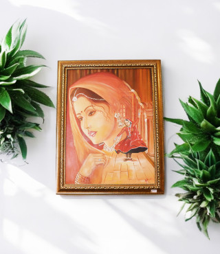 Rajasthani Painting Oil on Canvas