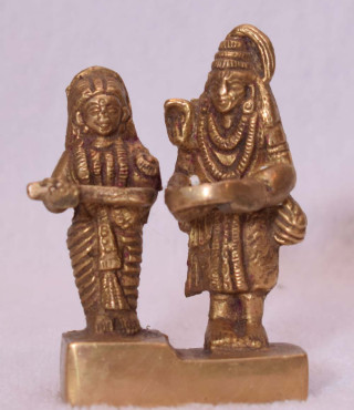 Brass Shiv with Annapurna 