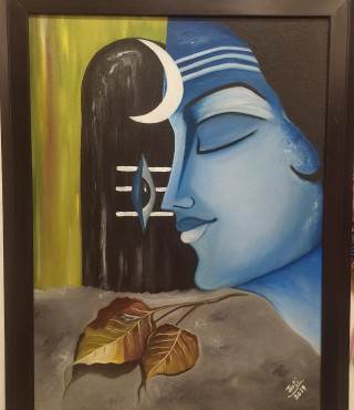 Shiva Canvas & oil Art Painting