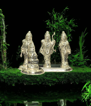 Shri Ram Darbar Silver Idol