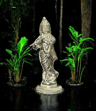 Krishna Ji Silver Idol