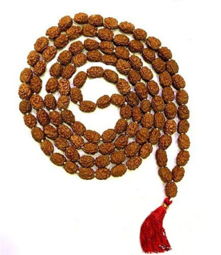 3 Mukhi Rudraksha Mala With Lab Certification