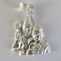 Silver Pendant Shiv Parvati  Silver Pendant Shiv Parvati