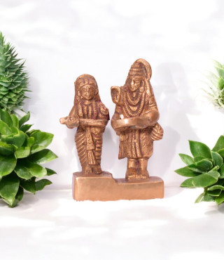 Brass Shiv with Annapurna  Brass Shiv with Annapurna