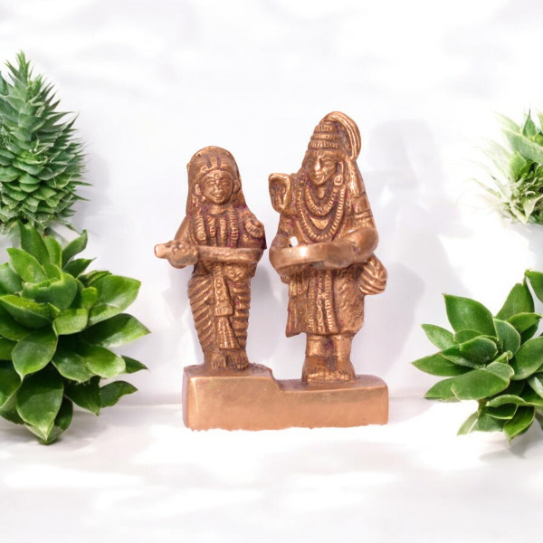 Brass Shiv with Annapurna  Brass Shiv with Annapurna