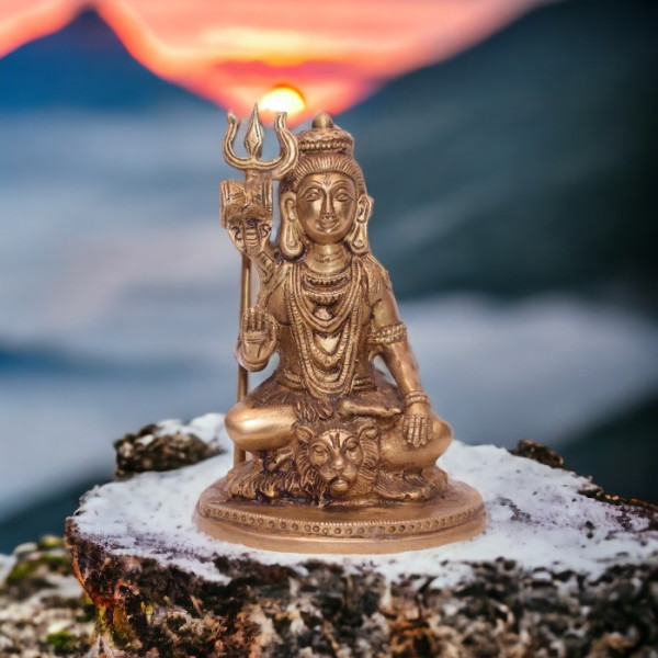 Brass Shiv Ji Small Brass Shiv Ji Small