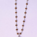 silver covered rudraksha with 5 mukhi pendant 