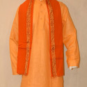 Cotton Kurta pyjama dupatta Orange 