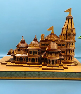 Shri Ram Mandir Wooden Replica Shri Ram Mandir Wooden Replica