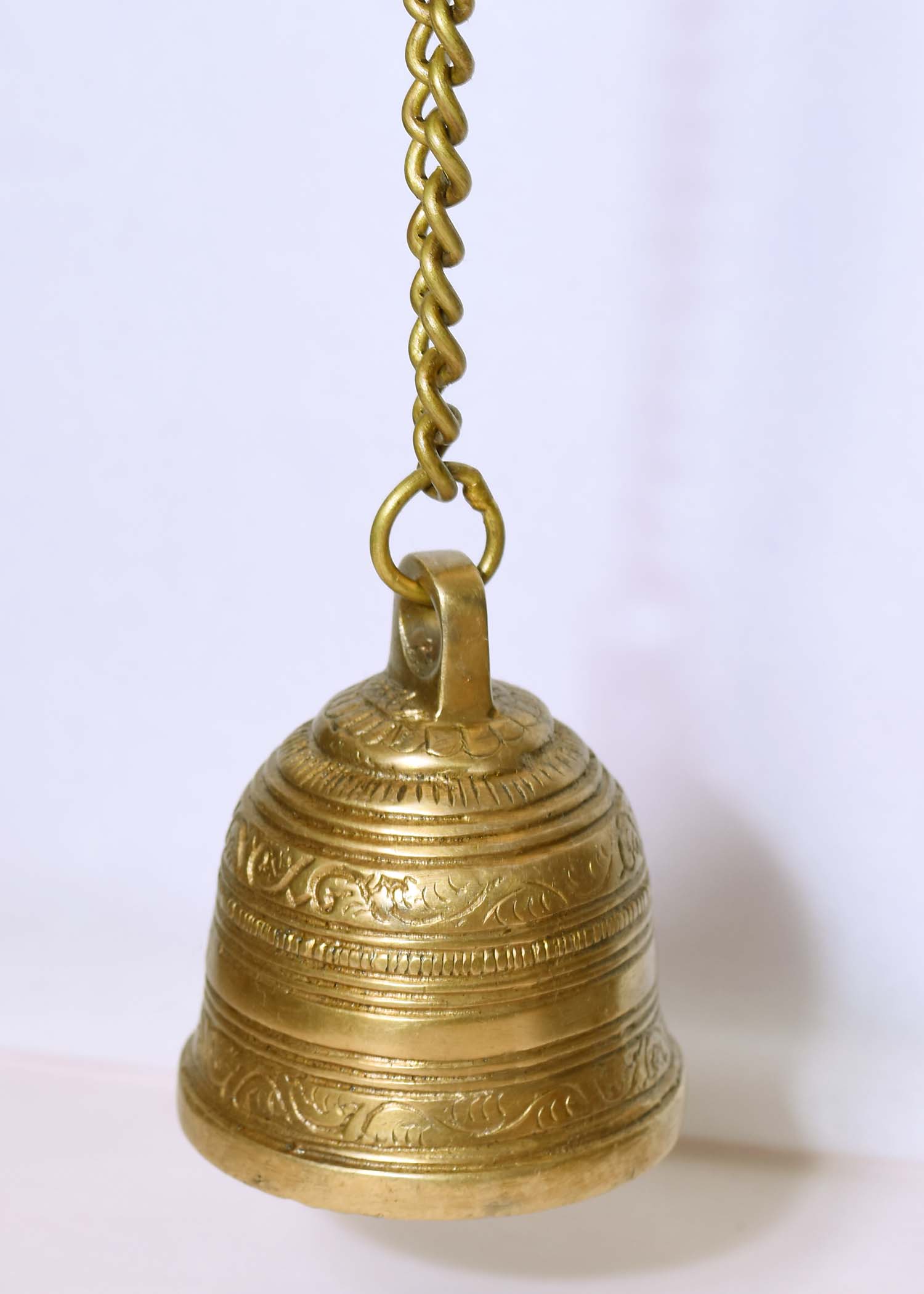 Brass Hanging Bell With Chain 