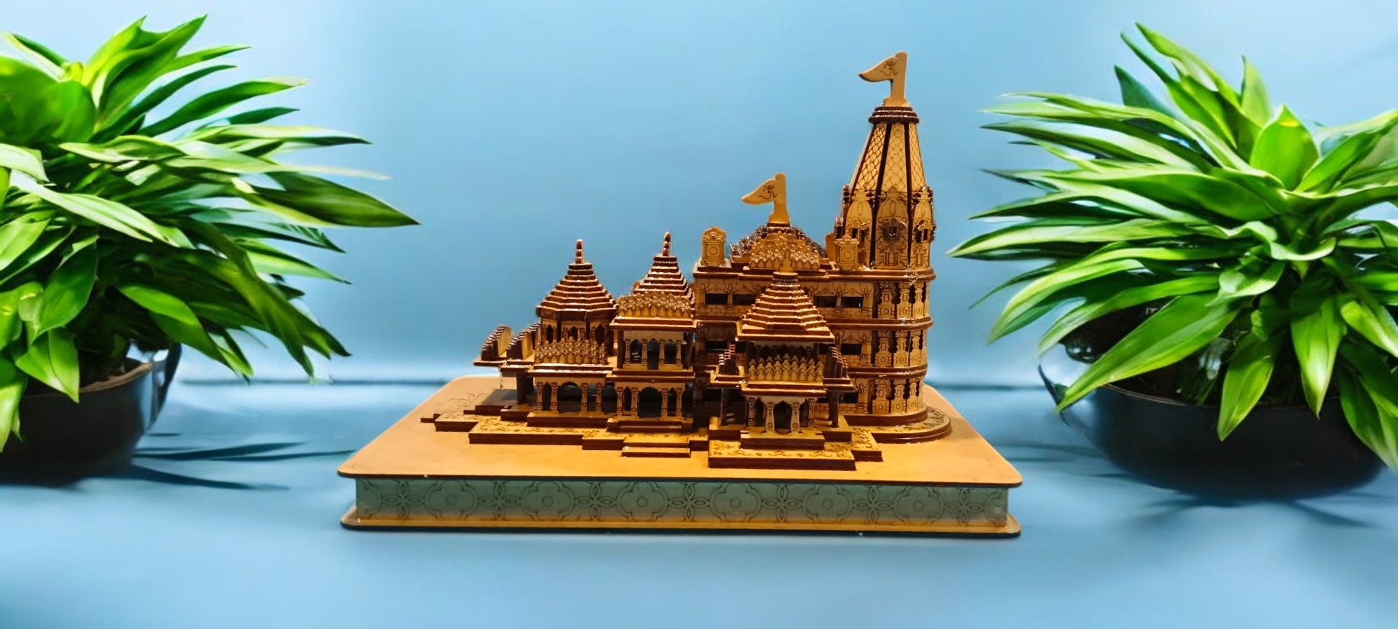 Shri Ram Mandir Wooden Replica